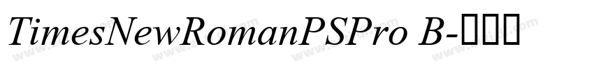 TimesNewRomanPSPro B字体转换